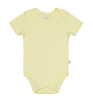 Civil Baby Düz Renkli Kısa Kol 3-9 Ay Çıtçıtlı Badi - Sarı 3-6 Ay