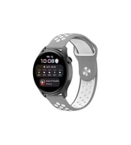 Watch 20Mm Spor Delikli Kordon - Gri-Beyaz