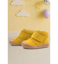 Rakerplus Yoohoo Hakiki Deri Sarı Cırtlı Unisex Bebek Bot