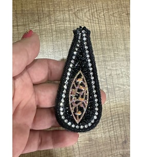 9X4 CM TAŞ İŞLEME DAMLA ARMA YAMA DİKİŞ AKSESUARI APLİKE
