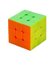 Magic Cube Neon Renkli 3x3 Zeka Küpü - Hızlı Dönen Eğitici Stres Küpü (Çocuk ve Genç Serisi)