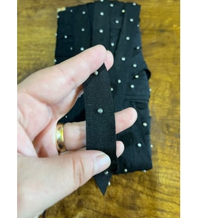 EN 2 CM ÇELİK ZIMBALI SİYAH ŞERİT DİKİŞ GİYİM AKSESUARI 1 METRE