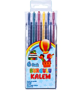 Nova Color Burgulu Boya Kalemi 6 lı