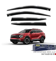 Niken Kia Sportage Cam Rüzgarlığı Kromlu 4'Lü 2023+ Sonrası (Beyaz)