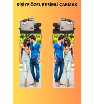 Sevgili ve Çiftlere Özel 2'li Resimli Çakmak.