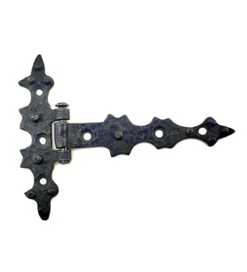 Antika Tarz Dekoratif Pirinç Yıldız Kuyruklu Menteşe - 85x110 mm, Oksit