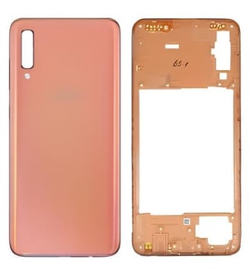Samsung Galaxy A70 - SM-A705F FULL Kasa Arka Kapak Takım TURUNCU