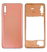 Samsung Galaxy A70 - SM-A705F FULL Kasa Arka Kapak Takım TURUNCU
