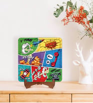 BK Gift Pop Art Tasarımlı Ahşap Standlı Puzzle Çerçeve-3