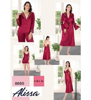 Alissa Kadın Saten Altılı Çeyiz Seti  8650