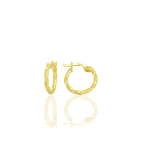 Gümüş altın yaldızlı 15 mm Şarnel Burgu Halka SGTL12785GOLD