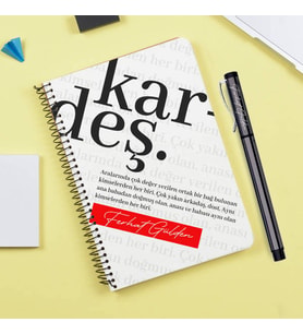 Kardeşe Hediye Kişiye Özel Defter ve Kalem
