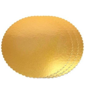 Turta Mendili / Pasta Altlığı Gold -Altın İnce Yuvarlak 22 cm 50 adet