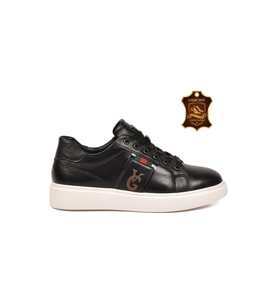 Voyager Erkek Siyah Hakiki Deri Bağcıklı Rahat Smart Casual Ayakkabı Sneaker M196 M