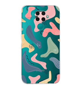 Huawei Mate 30 Lite Uyumlu Kamera korumalı Kapak Abstract Tasarımlı  Şeffaf Kılıf