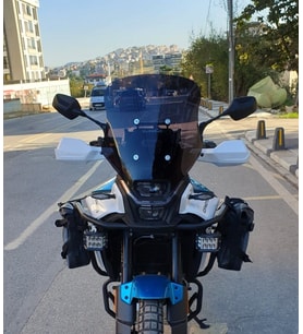 MOTOCAM CF Moto 450 MT Ön Cam 2023-2026 Model 41cm Siyah Renkli 4mm İADE YOKTUR