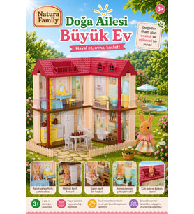 Doğa Ailesi Villa Evi Oyuncak Ev - Tavşan Ailesi Oyun Evi Tavşan Tatil Evi Sylvanian Evi