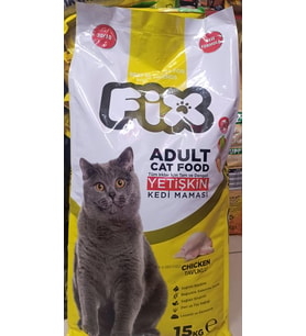 fix yetişkin kedi maması tavuklu 15 kg