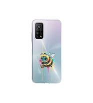 Xiaomi Mi 10t Pro 5g ile uyumlu Splash arı tasarımlı şeffaf silikon kılıf