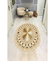 Modern Desenli Lazer Kesim Dijital Baskı Kaymaz Taban Halı H0419