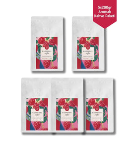 5x200gr Raspberry Aromalı Kahve Paketi