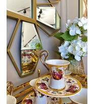 Royking Mabel 6 lı Kahve Fincan Seti 90 cc VRM 008 GOLD (Mor)