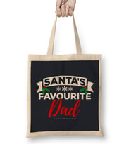 Santas Favourite Dad Christmas Bez Çanta Uzun Saplı