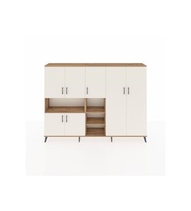 Arges Dolap 13 Raflı 7 Kapaklı 220x30x163 Çam-Aytaşı/Çam