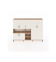 Arges Dolap 13 Raflı 7 Kapaklı 220x30x163 Çam-Aytaşı/Çam