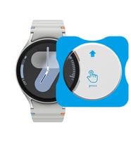 Samsung Watch 6 40mm Uyumlu Kolay Takılabilir Takma Aparatlı Temperli Cam Ekran Koruyucu (Renksiz)
