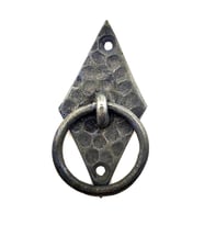Antika Tarz Dekoratif Pirinç Dik Bakl.a Halka , Mobilya Kulbu - 82x41 mm, Oksit