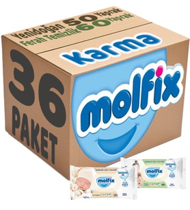 Molfix Islak Havlu Mendil İzotonik Karma 36 Lı Set (Yeni Doğan-Ferah Temizlik)