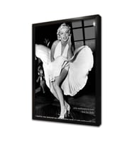 Siyah Beyaz Marilyn Monroe Çerçeveli Cam Tablo