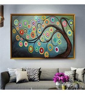 Altın Çerçeveli dekoratif tablo a588 (Gold)