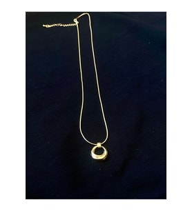 Çelik Gold Halka Kolye