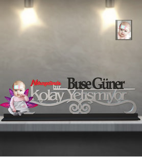 Kişiye Özel Kız Bebek  Karikatürlü Kolay Yetişmiyor Ahşap Biblo  Model-3