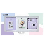 Instax mini 12 Lila Fotoğraf Makinesi 10'lu Film ve PVC Albüm Bundle Box