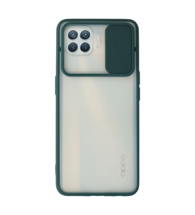 Reno 4 Lite Kılıf Palm Buzlu Kamera Sürgülü Silikon - Yeşil