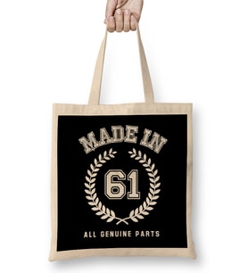 1961 Made In 61 All Genuine Parts Bez Çanta Uzun Saplı