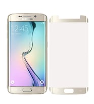 Samsung Galaxy S6 Edge Tam Kaplayan Kavisli Cam Ekran Koruyucu (Gold)