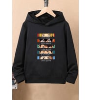 Unisex Cosplay Haikyuu Baskılı Sweatshirt (Siyah)