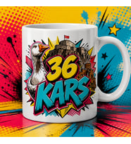 Kars Temalı Memleket Kupası – 36 Kars Kazı Kars Kalesi ve Tarihi Yapılar Pop Art Baskılı Seramik Kupa