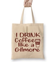Gilmore Girls Drink Coffee Like A Gilmore Luke's Coffee T Gilmore Girls Fan Gift Brown Bez Çanta Uzun Saplı
