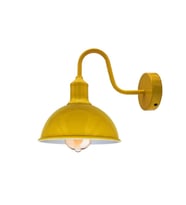 RİOLİGHT VİNTAGE1,RUSTİK1,RETRO1 SARI METAL OTEL,CAFE,ODAKLAR İÇİN DUVAR APLİK ŞAPKA ÇAPI:23CM