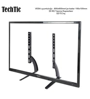 TechTic  TV Stand Masaüstü Stand 32-75İnç Sabit TV Yükseltme LCD Taban Braketi Mönitör Plazma