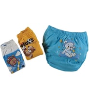 POOPES BABY 221601 Erkek Çocuk Ayıcık Baskılı Üçlü Alıştırma Külodu 