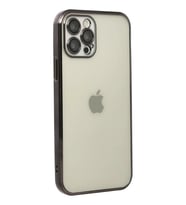 Newface iPhone 12 Pro Max Kılıf Razer Lensli Silikon - Siyah