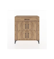Arges Şifonyer 3 Raflı Tek Çekmeceli 4 Kapaklı 88x30x96 Çam-Çam