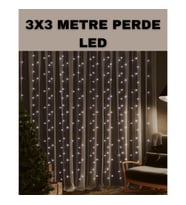 Mey İthalat® 3x3 LED Şelale Perde Işık Kutlama ve Dekor Aydınlatması