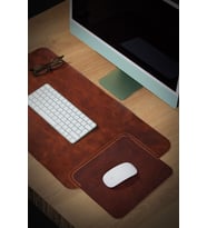 Hakiki Deri Masa Matı Deri Oyuncu Mouse Pad / Yazı Masası Altlığı Sümen35x70 Cm